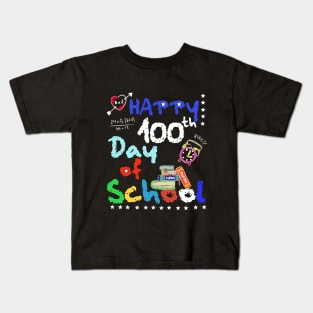 Happy 100th day of school Teacher Student Gift Kids T-Shirt